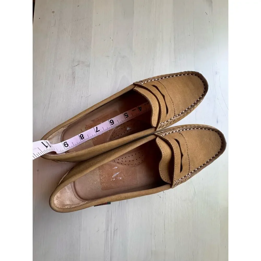 G.H. Bass Dylan Driver Tan Leather Moc Loafers Comfort Women Slip On Size 6 - Picture 4 of 9